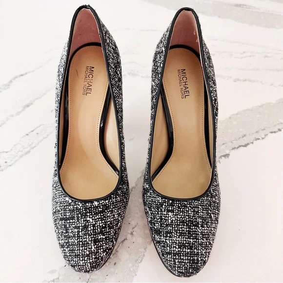 Michael Kors Sabrina Chain Heel Tweed Pumps - Picture 5 of 15